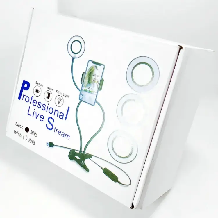 Ring light sa držačem za telefon je izrađen od veoma čvrstog ali fleksibilnog materijala, tako da mu lako možete promeniti ugao ili poziciju.